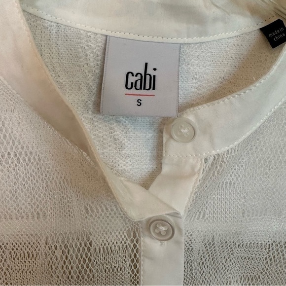 Cabi White Lace sleeveless sheer Prudence Blouse Top #5201 size small - Picture 12 of 14